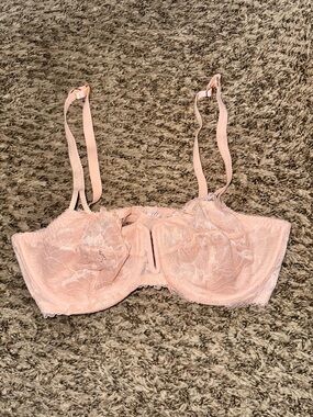 NWOT Auden Lace Wired Balconette Bra in Blush 36D